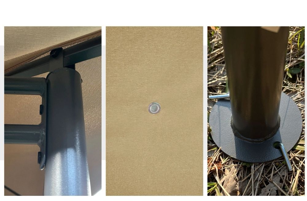 Pavilion Metalic 300 × 400 cm / 3 x 4 m cu pereti laterali - NOU