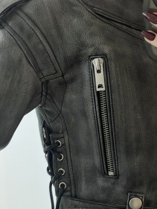 Geaca biker din piele