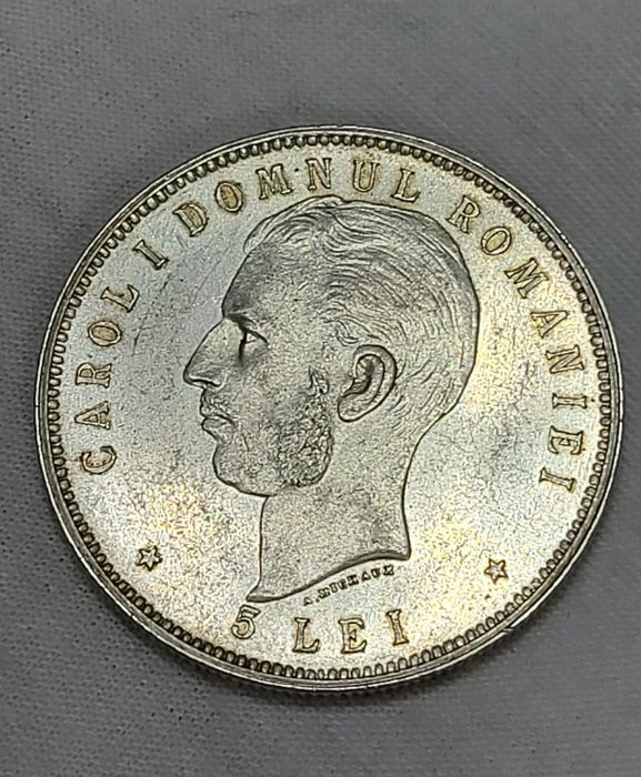 Monede 5 lei 1906 Carol l Unc bani vechi