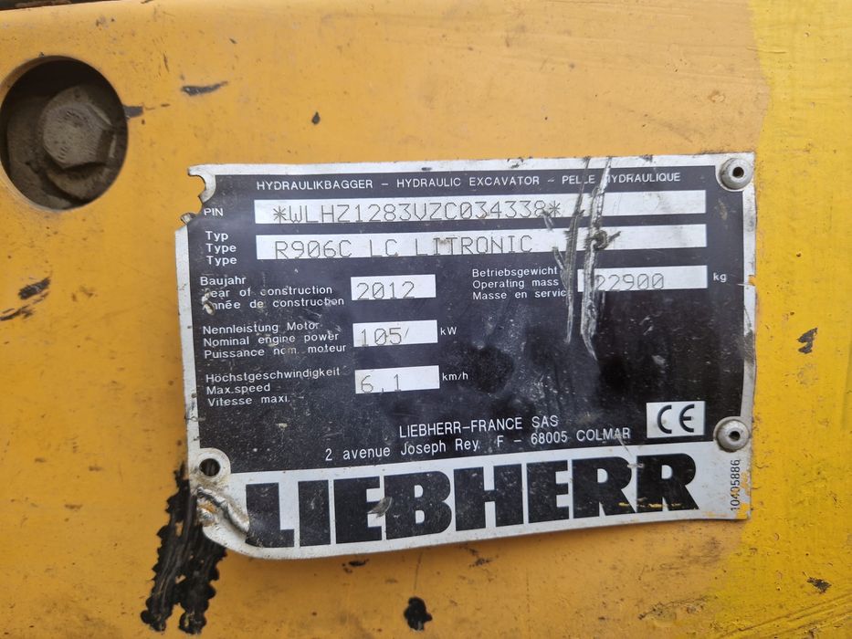 Dezmembrez excavator pe senile Liebherr R 906 Litronic , 2012