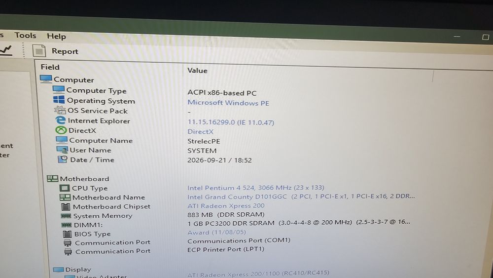 Ретро компьютер Pentium 4 Windows XP