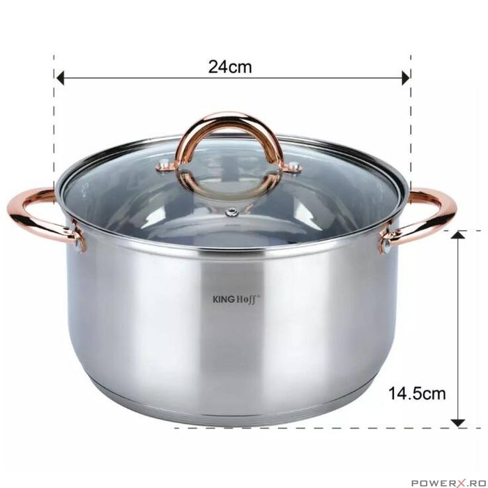 Set 6 oale cu capac,16/16/18/20/24/24 cm,Kinghoff