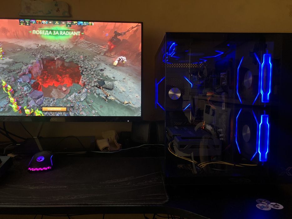 Геймърски Компютър Ryzen 5 3600X + RTX 3060 Ti 8GB | 16GB RAM | ARGB