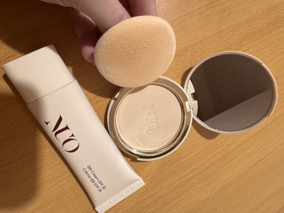 Set Nuo derm bb cream si pudra matifianta compacta