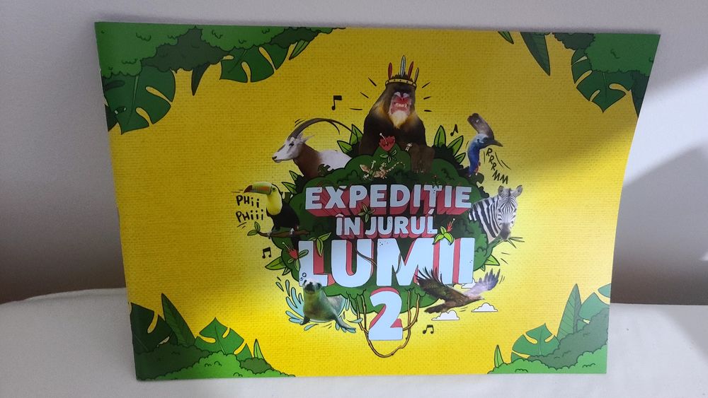 Pachet: Album + Boxa Zoo 2 sau Zoo 1 + set 96 Expeditie in jurul lumii