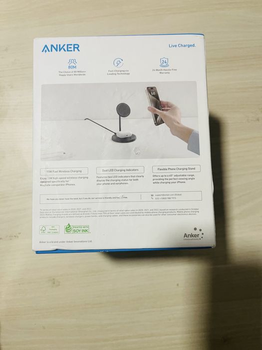 Anker MagGo încărcător wireless 15W MagSafe 2 in 1 ,Iphone ,AirPods