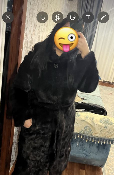 Шубка черный бриллиант