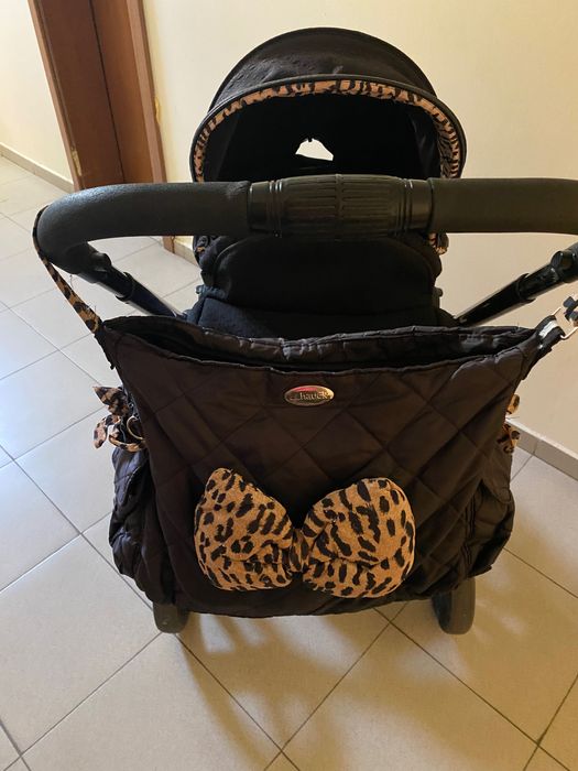 Бебешка количка Mothercare черно с леопардово