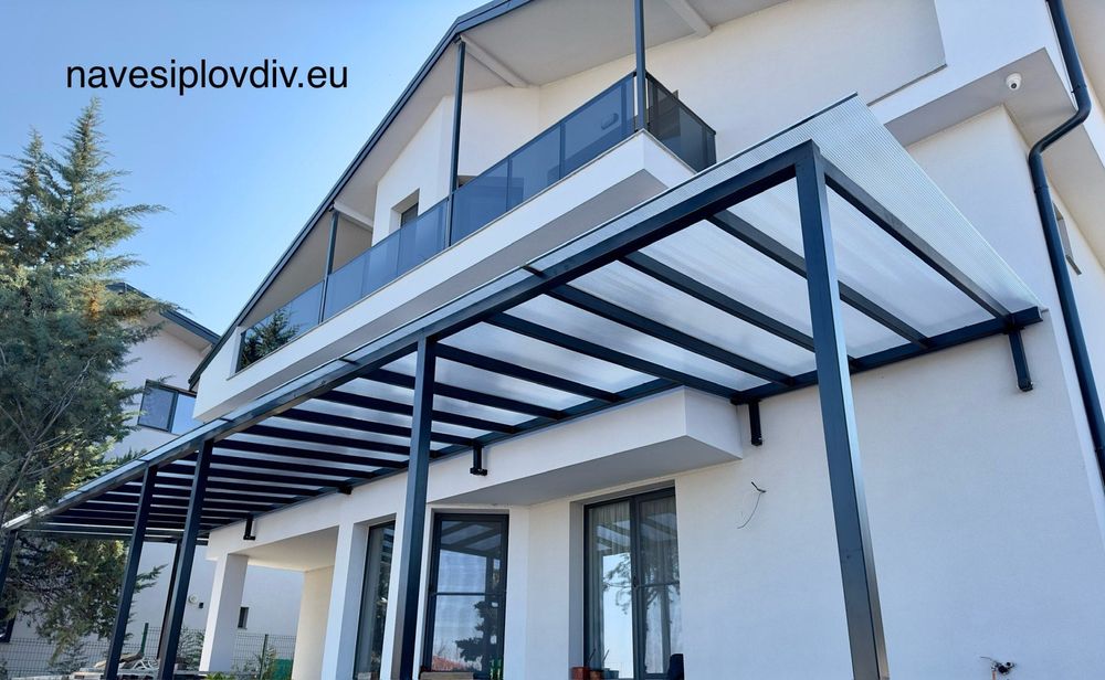 Навеси от плътен и каналчест поликарбонат. Изработка и монтаж.