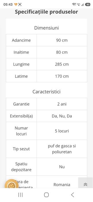 Canapea Staer galben  muștar cu albastru