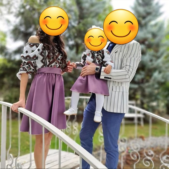 Set mama-fiica cu motive traditionale