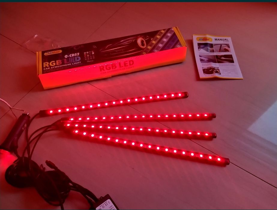 Lumini ambientale auto Kit interior 18 LED RGB 5050, Camping, Pescuit