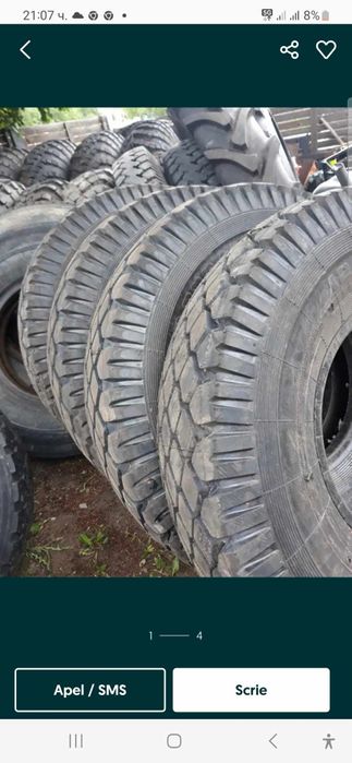 Vând cauciucuri Kama cu sau fără jante dimensiune 1100/20!