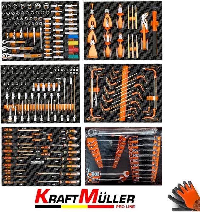 Dulap scule 260 piese Kraftmuller Racing