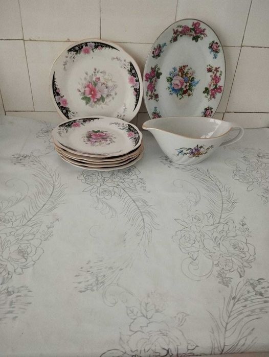 Тарелки стекло с рисунком