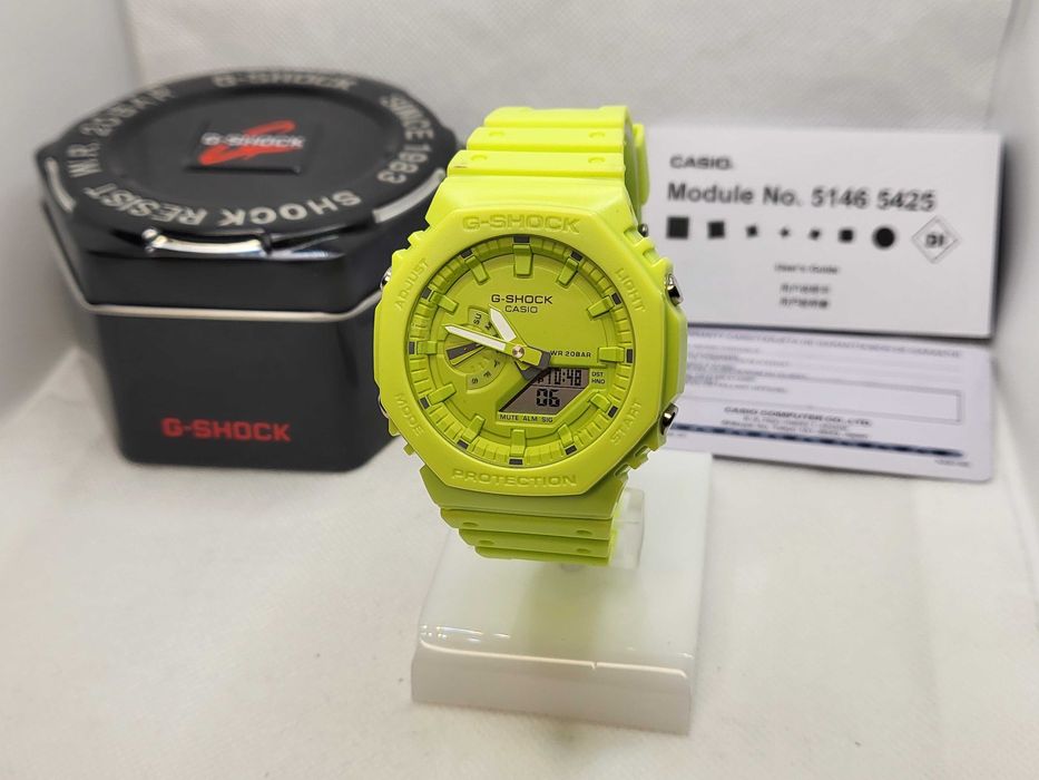 Ceas Sport Casio g shock ga 2100-9a9er Neon Yellow , Nou,Garantie 2 ani