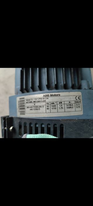 Motor electric trifazat cu reductor, 1.5kW, 114rpm, 380V
