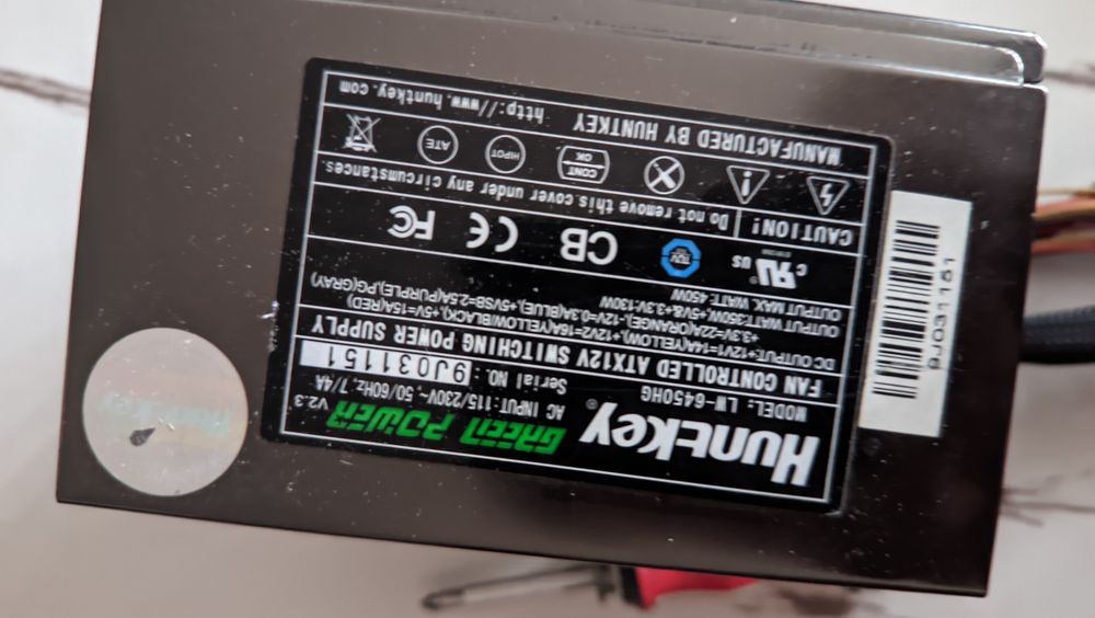 Блок питания huntkey 450w