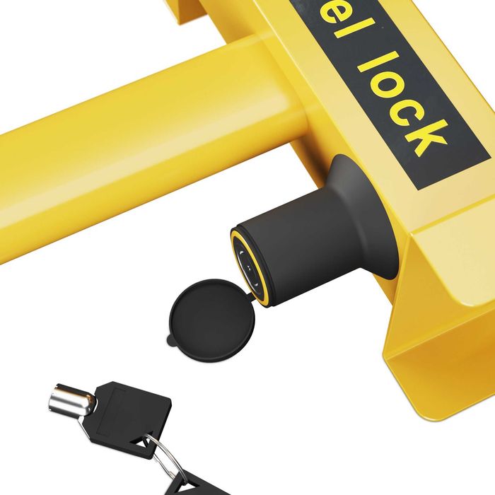 Blocator roata auto universal cu lacat de siguranta antifurt din otel