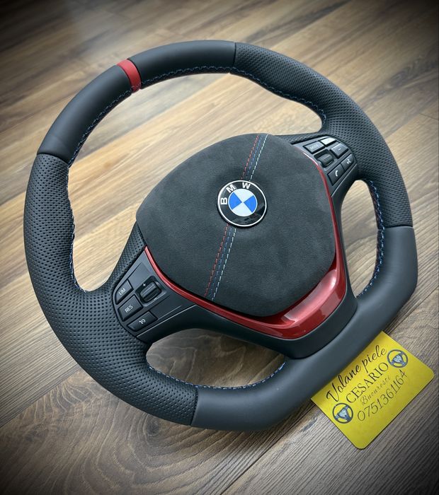 Volan piele naturală BMW seria 1 2 3 4 F20 F22 F30 F31 F32 F33 F34 F36