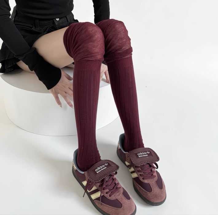 Высокие гольфы оверни в рубчик