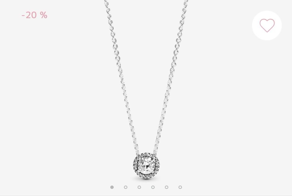 Колье Pandora «Круглый ореол»