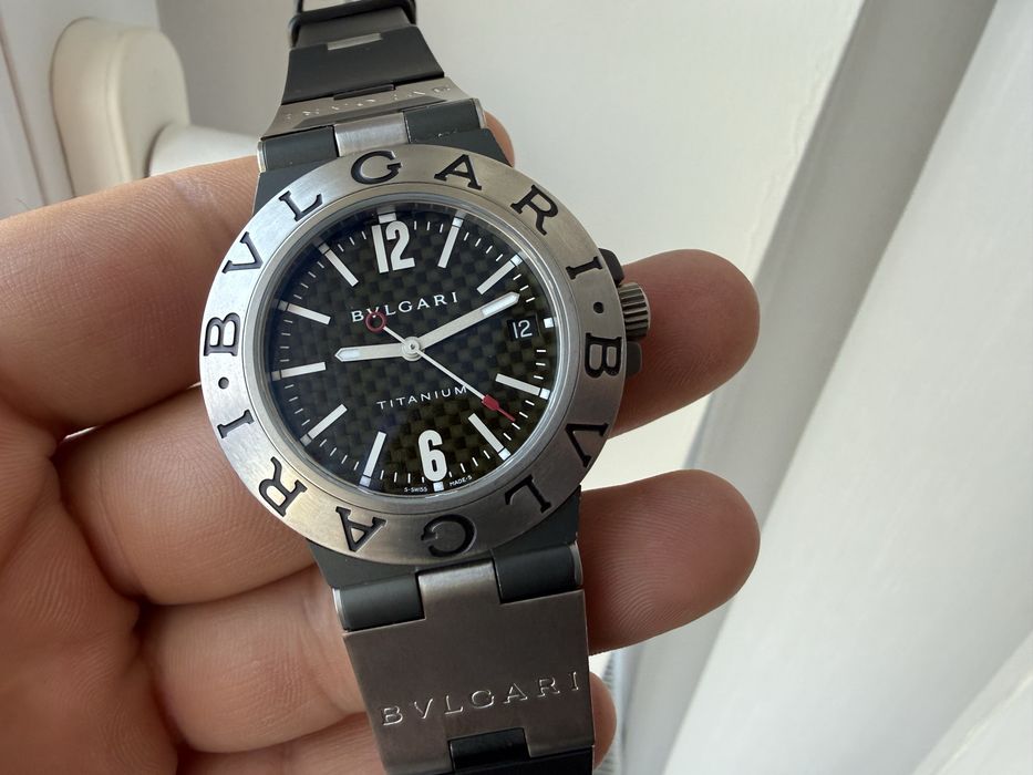 Ceas Bulgari Titanium Carbon automatic original schimb cu omega breitling tag heuer iwc