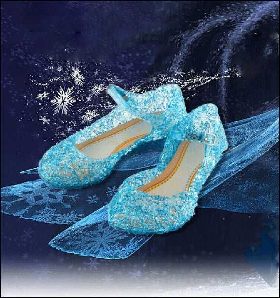 Рокля Костюм на Елза от frozen Махащ се Шлейф Наметало, Подарък Корона