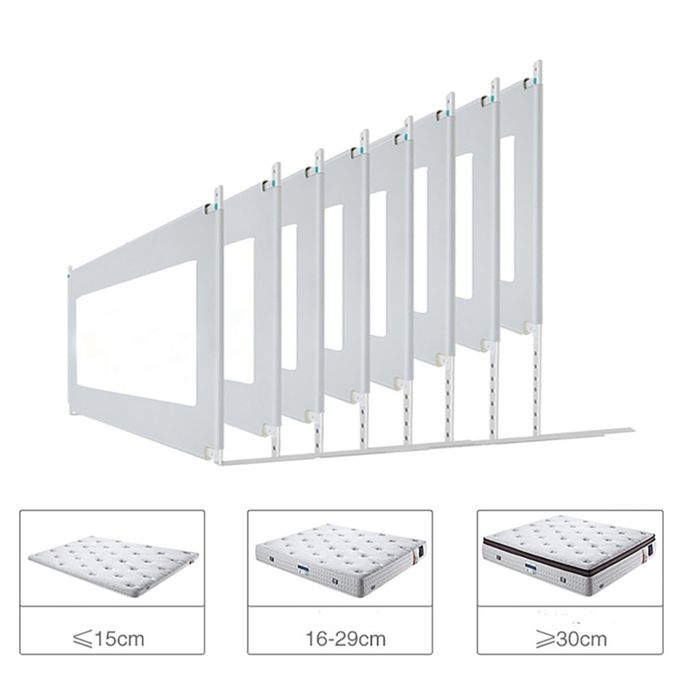 Bariera protectie culisanta pentru pat 140 cm inaltime reglabila 68-98 cm