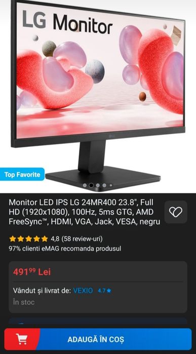 Monitor LED IPS LG 24MR400