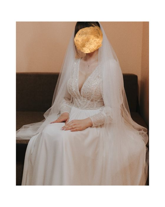 Rochie lunga de mireasa alba