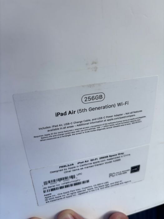 iPad Air Wi-Fi 256GB Space Gray
