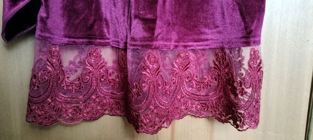 Rochie catifea dama visinie 40 M Zee Lane