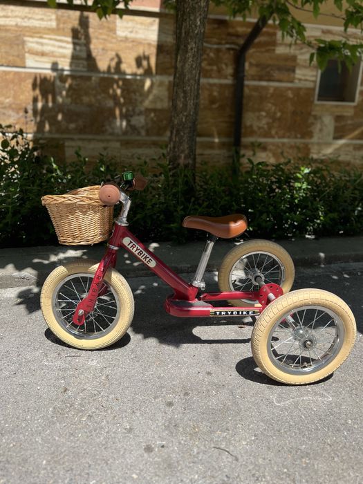 Trybike Винтидж Триколка, която се превръща в колело за баланс