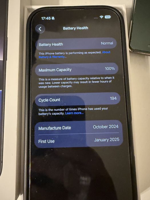 Apple Iphone 16 PRO Black / 512GB / 100% Baterie. Ca NOU