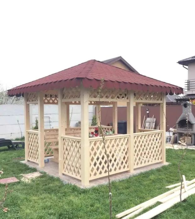 Vând foișor Terase din lemn
-foișoare la comanda
-pergole modele moderne
-leagăne din lemn sau metal
-gard confecționat din lemn
-asteriala (plata) di