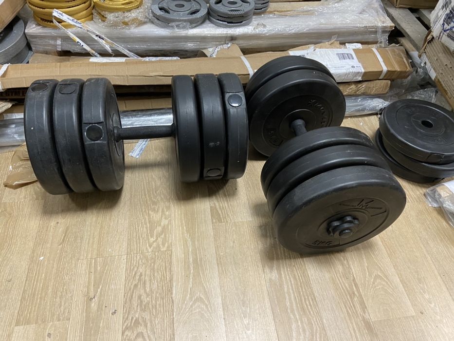 Gantere reglabile noi set 64 kg. Ambele. 32+32=64 kg made in Germany