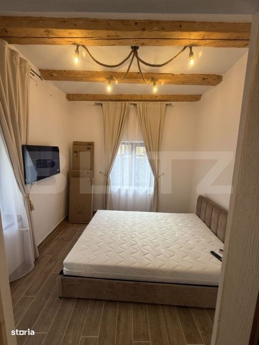Garsoniera 28 mp, prima inchiriere, singur in curte cu terasa