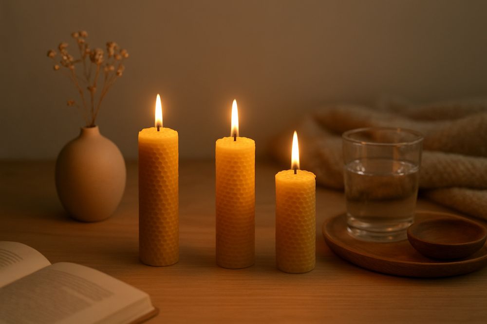 Свечи из воска с травами