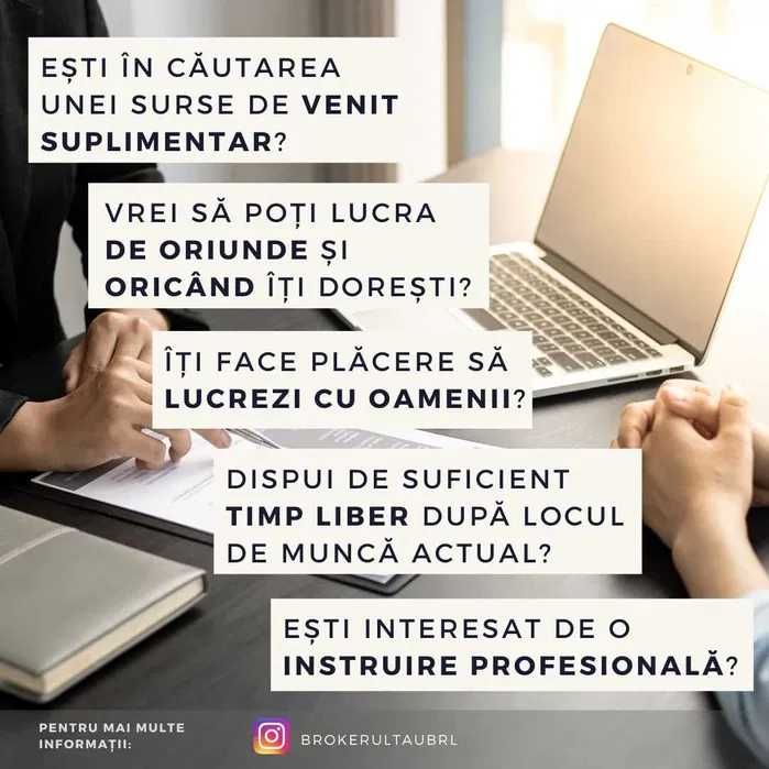 Job part time - remote - Calificare profesională broker de asigurări
