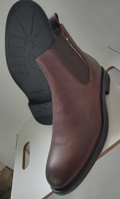 Ghete chelsea 45 46 plain toe premium Pantofola D'oro NOU piele natur