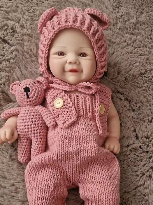 Bebelus reborn, silicon moale ca pielea, 43 cm