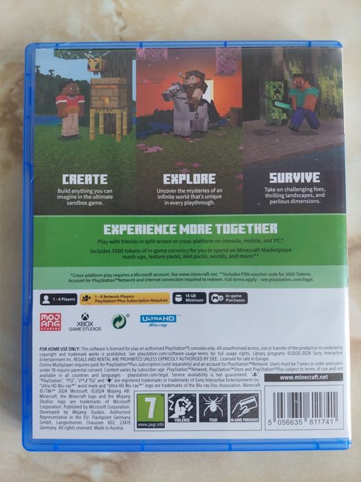 [PS5] Vând joc original Minecraft pentru PlayStation 5 [ca nou] //poze reale