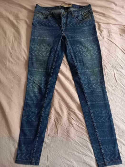 Jeans blugi dama Trafaluc Zara mar EUR 36 lung ext 100cm talie normala