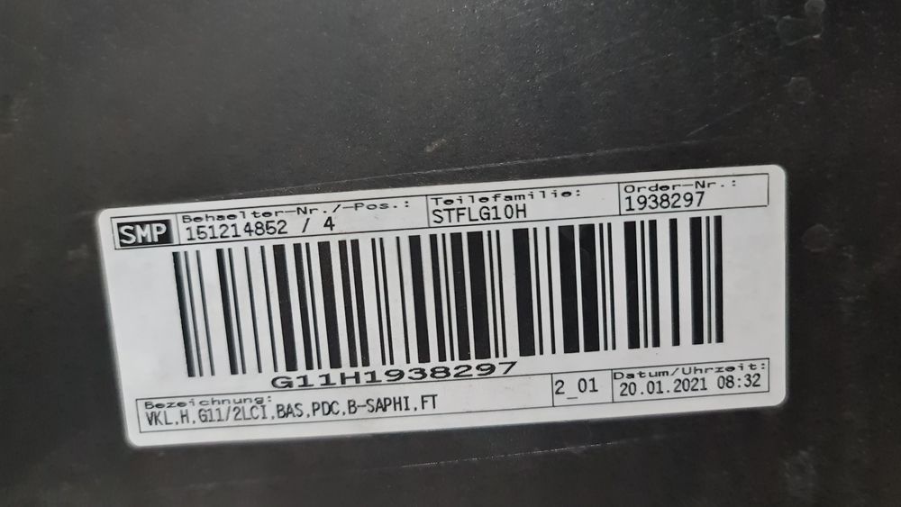 Spoiler bara spate tips toba armatura senzor capota BMW 7 g11 g12 lci