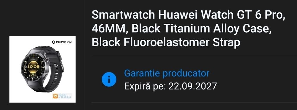 Smartwatch Huawei GT6 Pro