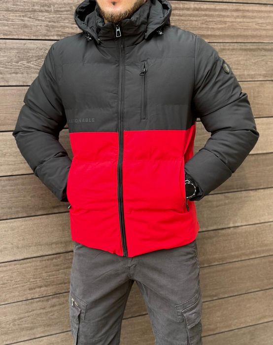 Мъжко зимно яке с качулка