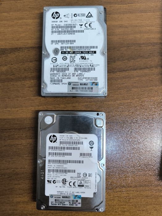 TOП ОФЕРТА! 8 броя - 300gb SAS дискове за сървър 10000rpm