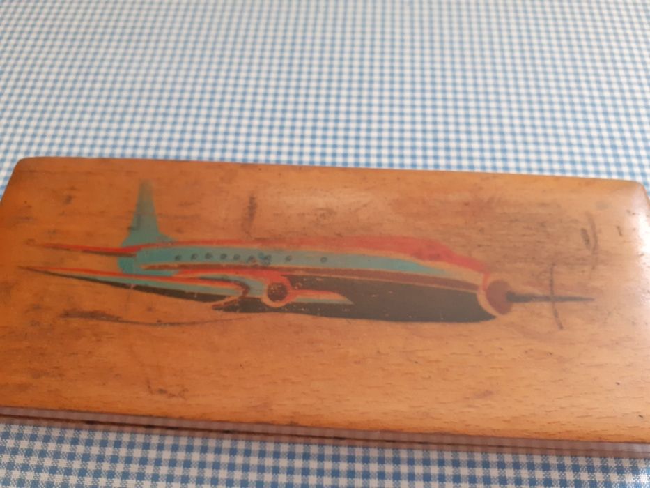 Penar vechi Romanesc din lemn scoala, Avion ,perioada comunista PCR