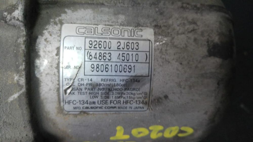 Compresor ac nissan primera 2.0 d cd20t 926002j603